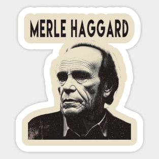 Country Music Fan Design - Merle Haggard Sticker